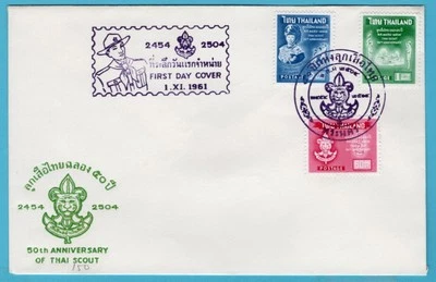 THAILAND FDC anniversary Boy Scout 1961 - Image 1 of 2