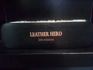 Premium " LEATHER HERO " 8 Zoll 100% Rosshaar Schuhbürste - Bild 1 von 4
