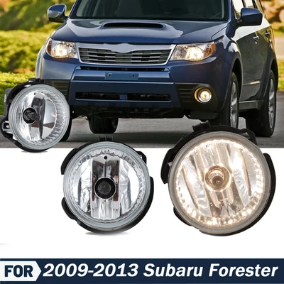 Fits 2009-2013 Subaru Forester Clear Lens Fog Lights Front Bumper Lamps Pair — 第 1/4 张图片