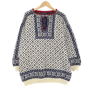 Vintage Nordic Pullover Norwegen Fair Isle Selten Damen Kh1 Größe 2XL - Bild 1 von 7