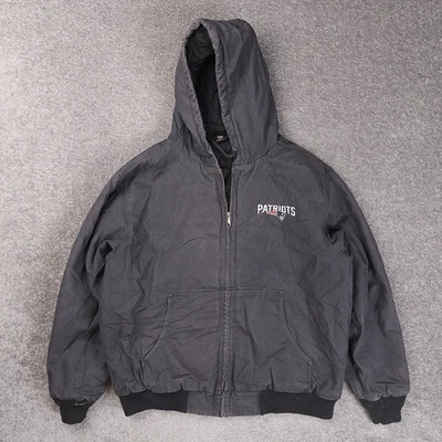 Командная одежда NFL New England Patriots холщовая XL черная куртка с капюшоном с длинным рукавом - Изображение 1 из 4