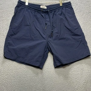 Pantalones cortos MADEWELL para hombre L azul marino con cordón cintura elástica 100 % poliamida - Imagen 1 de 6