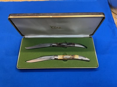 Vintage Case XX Alligator Toothpick Folding Pocket Knife Set w Case 51093 61093 - Image 1 of 4