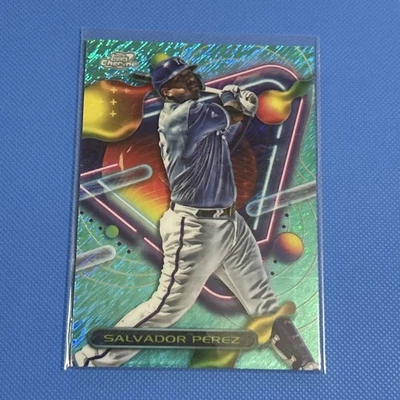 2023 Topps Cosmic Chrome Salvador Perez Aqua Equinox Refractor /199  #173 Royals - Image 1 of 4
