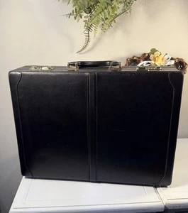 VTG Leather Briefcase Combo Lock, Black - Picture 1 of 7