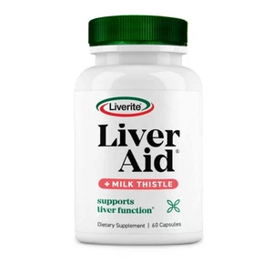 Liver Aid with Milk Thistle 60 Capsules, Liver Support, Liver Cleanse, Liver ... - Picture 1 of 9