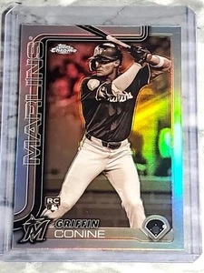 Griffin Conine (RC) 2025 Topps Chrome Seppia Rifrattore Rookie Card #86 Marlins - Foto 1 di 2