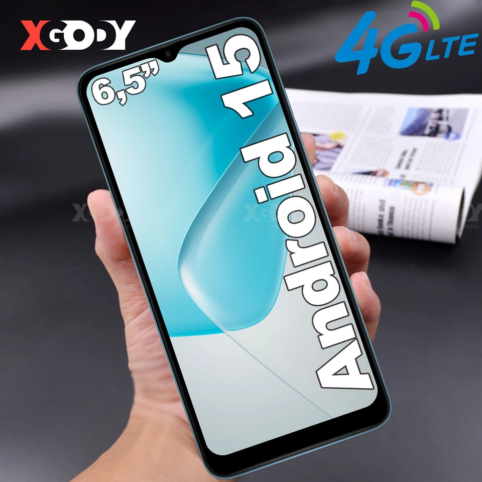 2025 Neu Android 15 2*SIM Smartphone Ohne Vertrag Handy Octa Core 6,5"/5,5" IPS - Bild 1 von 4