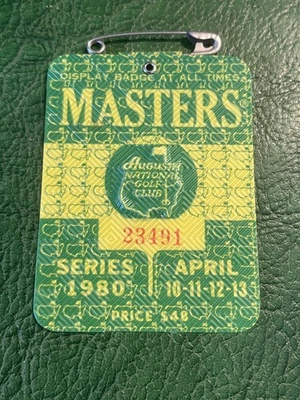 Insignia Masters 1980 Seve Ballesteros Campeón Augusta Boleto Nacional Souvenir Foto 1 de 3