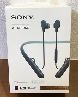 SONY WI-1000XM2 Auricolari Bluetooth Nero Cancellazione Rumore Wireless Giappone Usati - Immagine 1 di 4