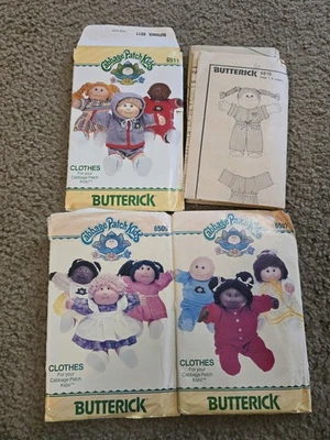Lote 6507, 6511, 6810 e 6509 com estampa infantil Butterick Cabbage Patch - Imagem 1 de 2