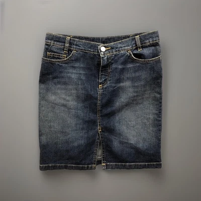 Vintage Lacoste USA Jean Skirt Size 36 Actual 29” Crocodile Back Pockets - Image 1 of 4