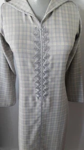 Moroccan Caftan Jellaba Handmade Djellaba Gelbab Embroided Abaya Deshdasha - Picture 1 of 4