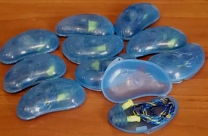 10 tappi per orecchie Howard Leight Fusion FUS30S-HP riutilizzabili con cavo blu con custodia - Foto 1 di 3