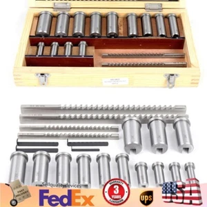 Keyway Spilla Collare Boccola Spessoro Set Misura Metrica Kit Lavorazione Metallo 22pz - Foto 1 di 12