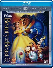 Disney's Beauty and the Beast (Blu-ray/DVD, 2011, 4-Disc Set; 3D)