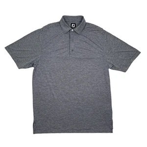 Footjoy Golf Polo Shirt Mens Size Medium Gray Country Club Short Sleeve Collar - Picture 1 of 10