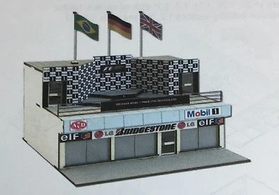 KIT MODELO CORTE LÁSER AURORA BAUER SLOT CAR EDIFICIO PODIO GANADOR Foto 1 de 3