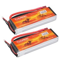 Floureon 2 Packs 3S 11.1V 3000mAh 30C Lipo Battery with Dean-Style T Connector