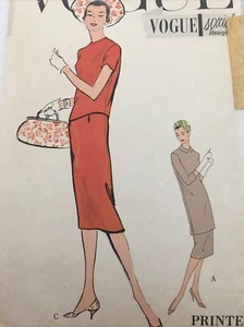 Vestido para mujer 1958 Vogue S 4879 vintage patrón de costura talla 14 busto 34 cadera 36 - Imagen 1 de 8