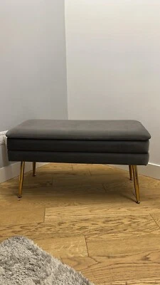 Panca Contenitore Grigio da Arredamento - Immagine 1 di 4