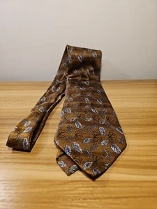 K. Joseph Abboud Men's Brown ish Neck Tie 57in L - 4in W 100% Silk - Picture 1 of 8