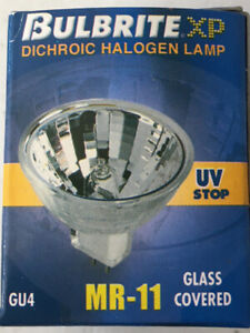 [7 Pack] Bulbrite 20 Watt 12 Volt Dichroic Glass Covered Flood Lamp MR-11 GU4