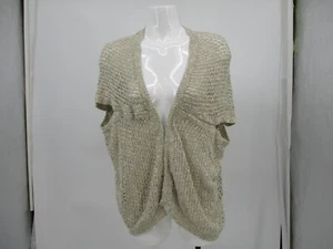 Eileen Fisher Open Cardigan Women Small Beige Knit Oatmeal Cocoon Malibu Net - Picture 1 of 13