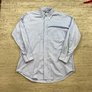 J.Peterman Oxford Button Shirt 15.5 - 33 Blue Preppy Casual Outdoors Dress Mens - Picture 1 of 11