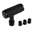Car Aluminum Manual Leather Gear Shift Knob Stick Manual Gearstick Lever T Type