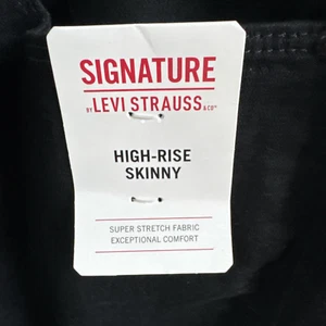 Levi/Signature High Rise Skinny schwarze Jeans Größe 16M/W33/L30 Baumwolle/Poly/Elasta - Bild 1 von 2