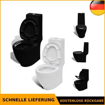 Design Stand WC Bodenstehend Keramik Softclose Toilette Waagerechter ✅DE Stock - Bild 1 von 4