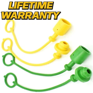 (4 Pack) Hydraulic Cap & Plug Replaces 3/8 John Deere 46 47 48 370B 375 375A - Picture 1 of 10