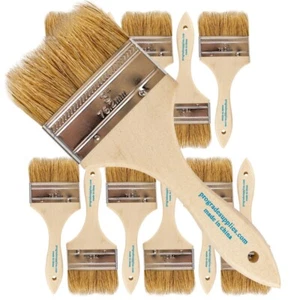 12Pk - 3" Chip Brushes for Paints, Stains, Varnishes, Glues & Gesso - Picture 1 of 7