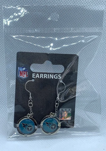 NFL Officially Licensed Hypo-Allergenic Tennessee Titans Dangle Earrings NWT Cover