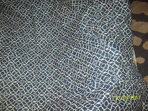 WAVERLY Blue & White 52 x 63" Cotton Lined Rod Pocket Geodesic Panel Curtain-NEW - Picture 1 of 3
