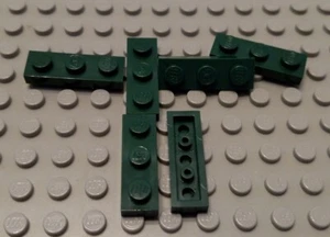 LEGO lotto di 6 pezzi di piastra verde scuro 1x3 - Foto 1 di 1