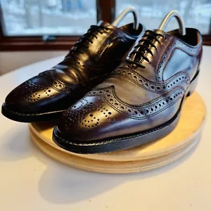 Allen Edmonds Cambridge Wing Tip Oxfords 10 A Narrow Brown Made in USA Shoes - Picture 1 of 6