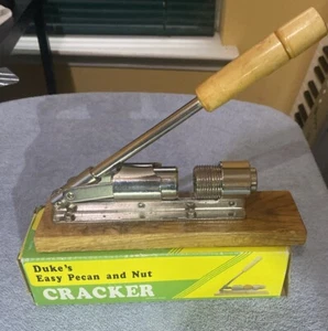 Duke's Easy Pecan Nut Cracker Silver/Wood Used in Box. - Picture 1 of 1