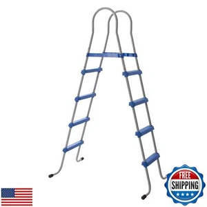 DIMAR GARDEN 4 Step Pool Ladder 48 Inch Heavy Duty Metal Steel Frame Above Gr - Picture 1 of 5