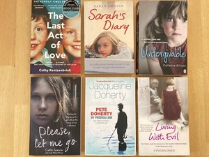 JOB LOT of 6 TRUE LIFE AUTOBIOGRAPHY Paperback BOOKS - Real Memoir Abuse Bundle - Picture 1 of 13