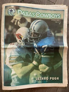 RARO PERIÓDICO SEMANAL DALLAS COWBOYS DE COLECCIÓN 1978 NFL FÚTBOL JETHRO PUGH ¡ANTIGUO! - Imagen 1 de 1