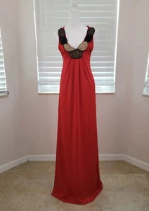Kardashian Kollection Sexy Plunge Beaded Maxi Dress Red Size XS - Picture 1 of 6