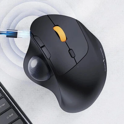 Wireless Trackball Mouse 2.4g Ergonomic Rollerball Mouse Rechargeable Bluetooth - Image 1 of 4