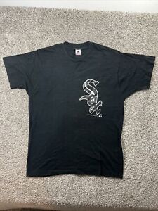 Mens Vintage Chicago White Sox 1991 Black Single Stitch Logo T Shirt Sz XL