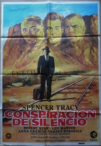 Bad Day at Black Rock ORIGINAL Spain '81 POSTER Spencer Tracy Mount Rushmore Art - Imagen 1 de 5