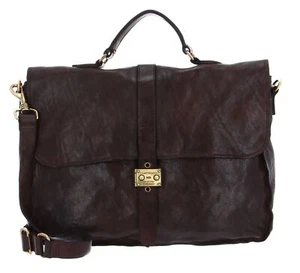 CAMPOMAGGI Briefcase Aktentasche Umhängetasche Tasche Moro dunkelbraun Neu - Bild 1 von 6