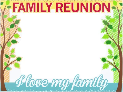 Family Tree Reunion Photo Booth, Color Family Gathering Party Decoration Photo B - Image 1 of 4
