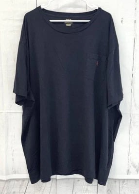 Polo Ralph Lauren Shirt Mens 5XB Navy Pocket Crewneck Big Tall Pony Logo Tee - Image 1 of 4