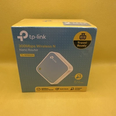 TP-Link Network TL-WR802N 300Mbps Wireless N Nano Router 2.4Ghz Travel ⚡💡 - Image 1 of 4